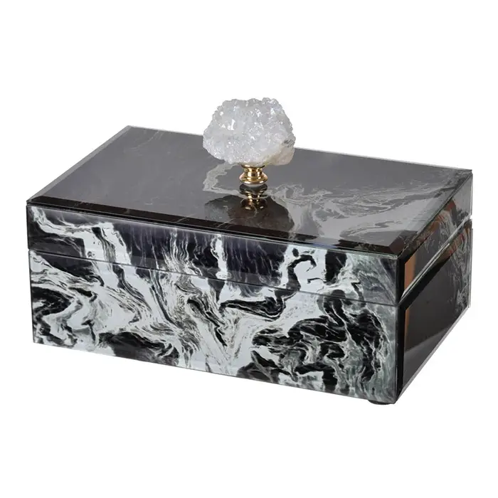 Boîte à bijoux en verre de luxe