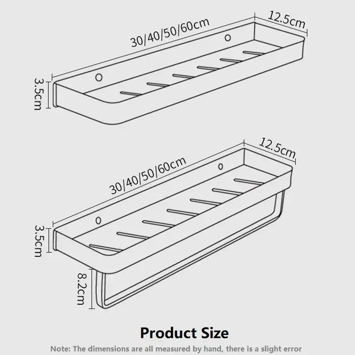 Étagère de salle de bain sans perceuse