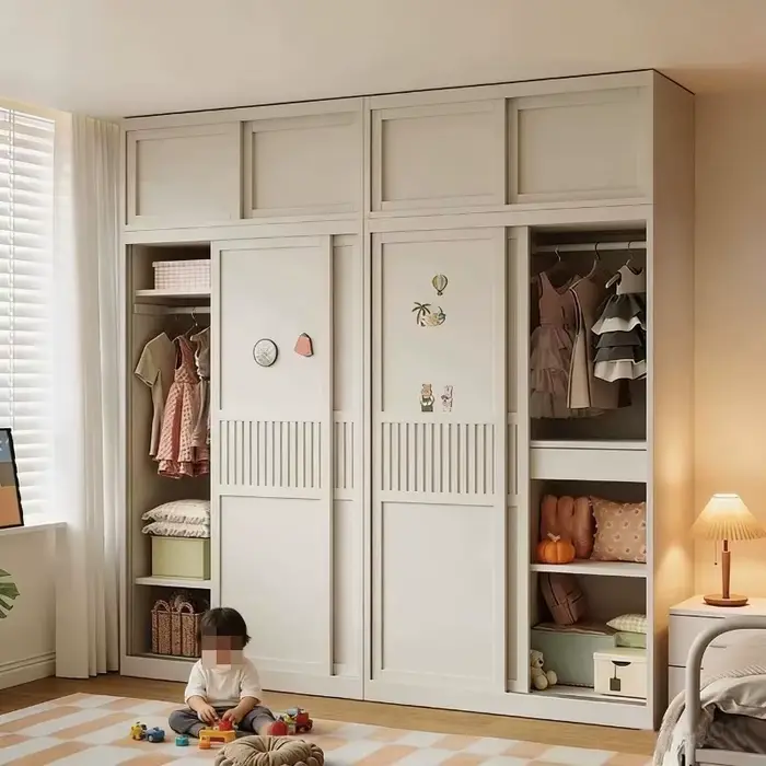 Armoire coulissante de rangement pour chambre à coucher