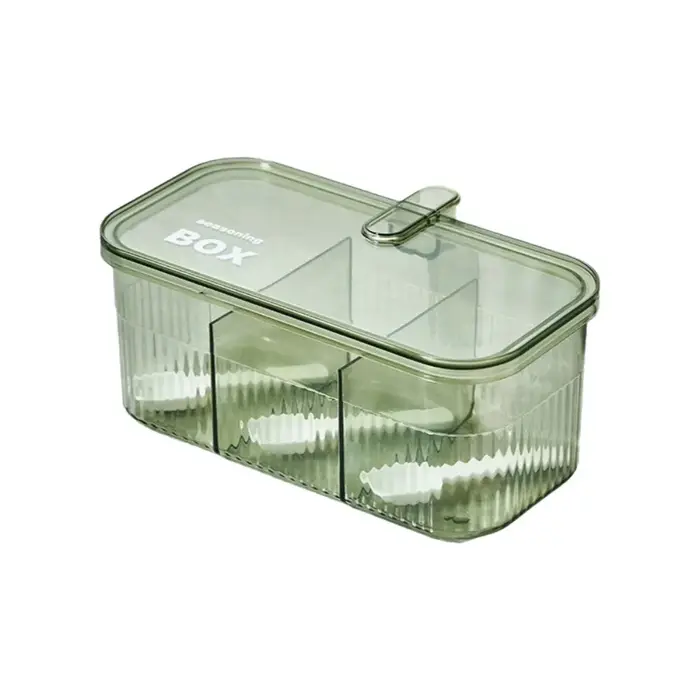 Boîte à assaisonnements anti-humidité facile à nettoyer, pot à assaisonnements en plastique hermétiq