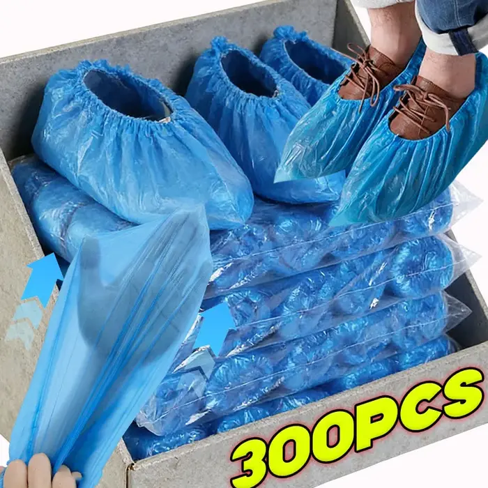 Surchaussures jetables en plastique antidérapantes