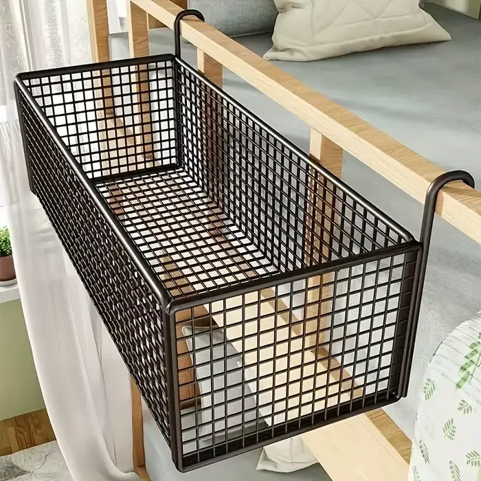 1 pièce de panier de rangement de chevet en fer