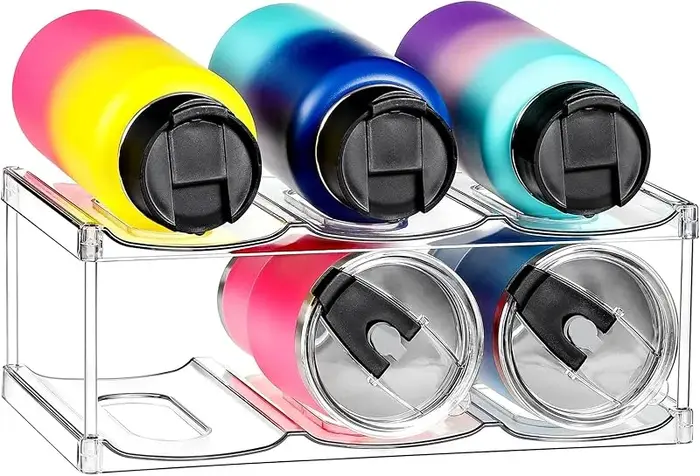 Support de stockage de bouteilles d'eau empilable de grande capacité, AdaptationStanley, tasse isolé