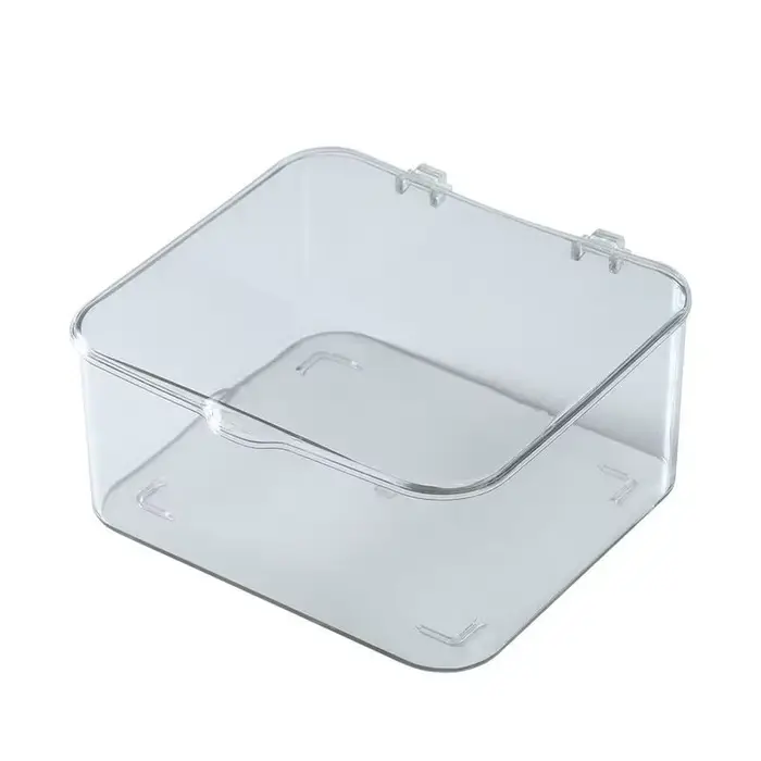 Boîtes de rangement en plastique empilables avec couvercles, organisateur transparent anti-poussière