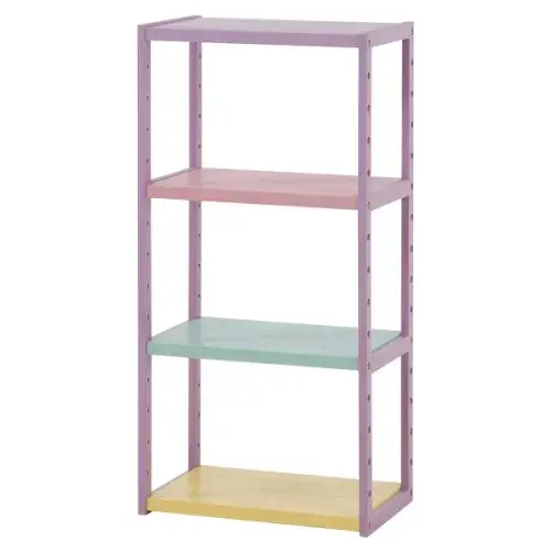 Bibliothèque moderne en bois pour enfants, support de rangement multicouche, organisateur Pastel, ét