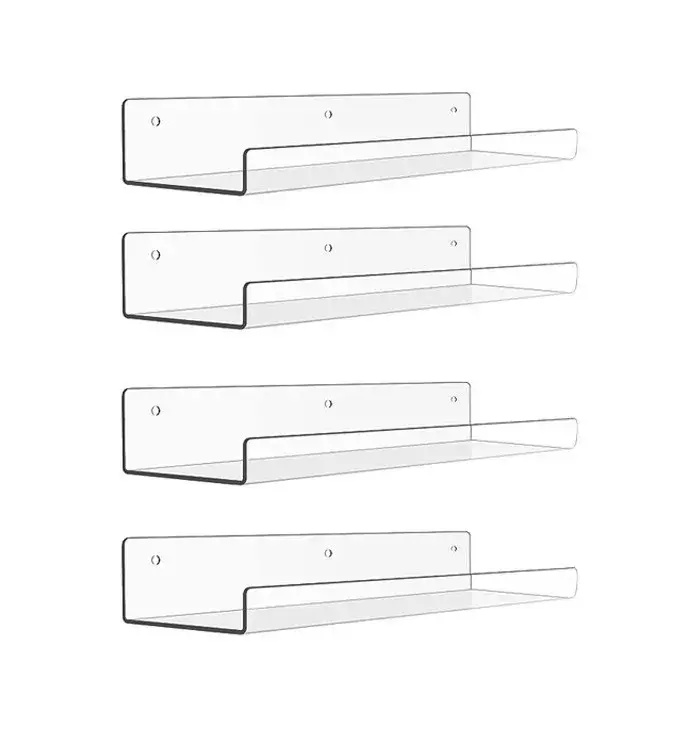 Étagère murale en acrylique arc-en-ciel, étagère de rangement pour salle de bain, panneau coloré, en