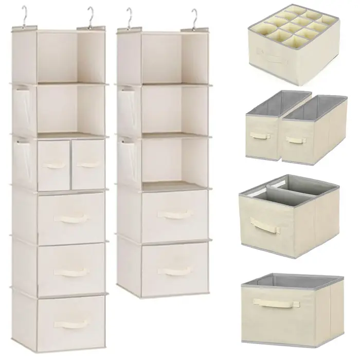 Boîte de rangement en tissu