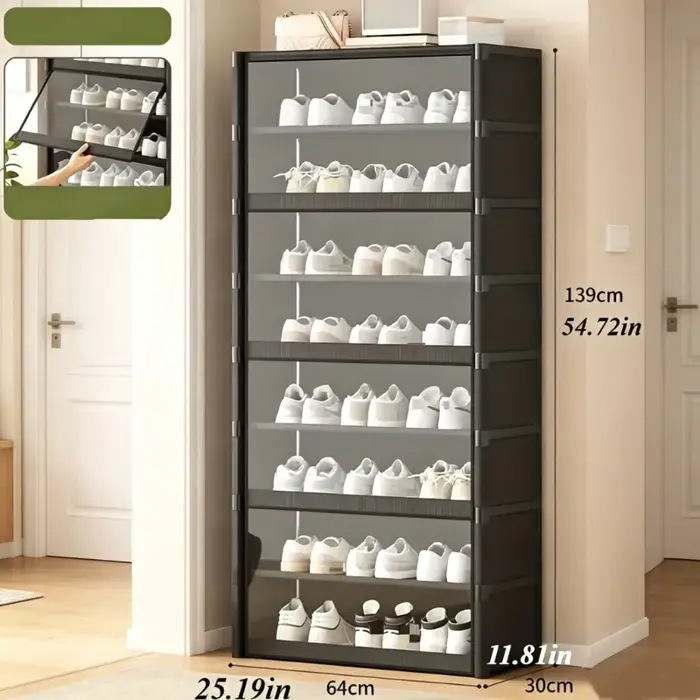Meuble de rangement simple anti-poussière pour chaussures