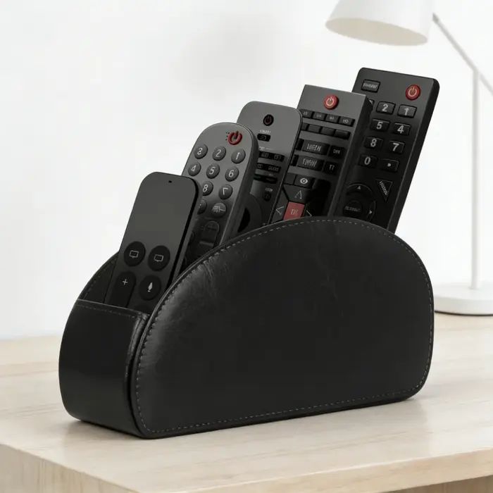 Boîte de rangement pour télécommandes à 5 compartiments