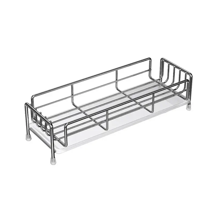Égouttoir d'évier en acier inoxydable, étanche, anti-humidité, auto-drainant, avec plateau de récupé