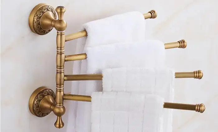 Porte-serviettes en laiton Antique