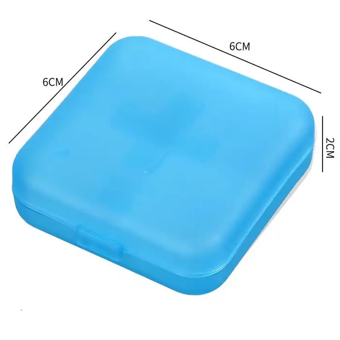 Boîte à pilules en plastique étanche, 4 grilles, boîte de rangement, hebdomadaire, évaluation, voyag