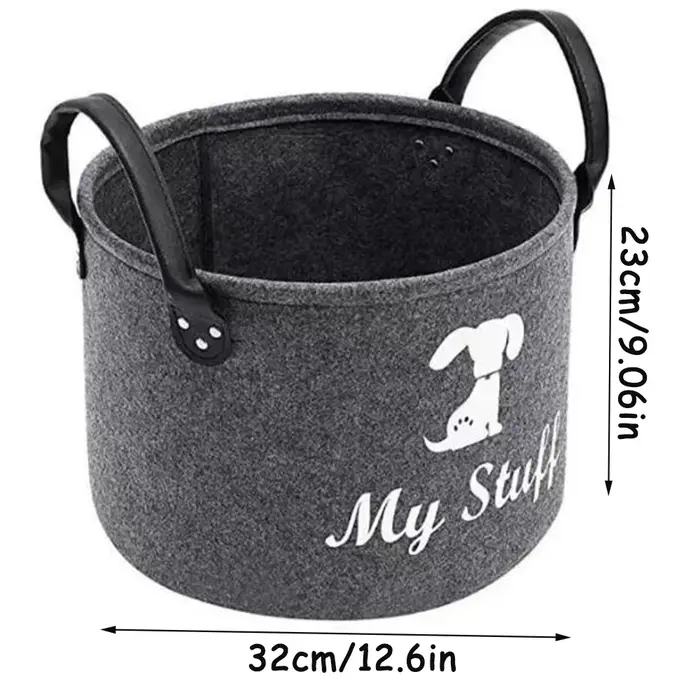 Boîte à jouets en feutre pour animaux de compagnie, boîte à jouets pour chiens, panier de rangement 