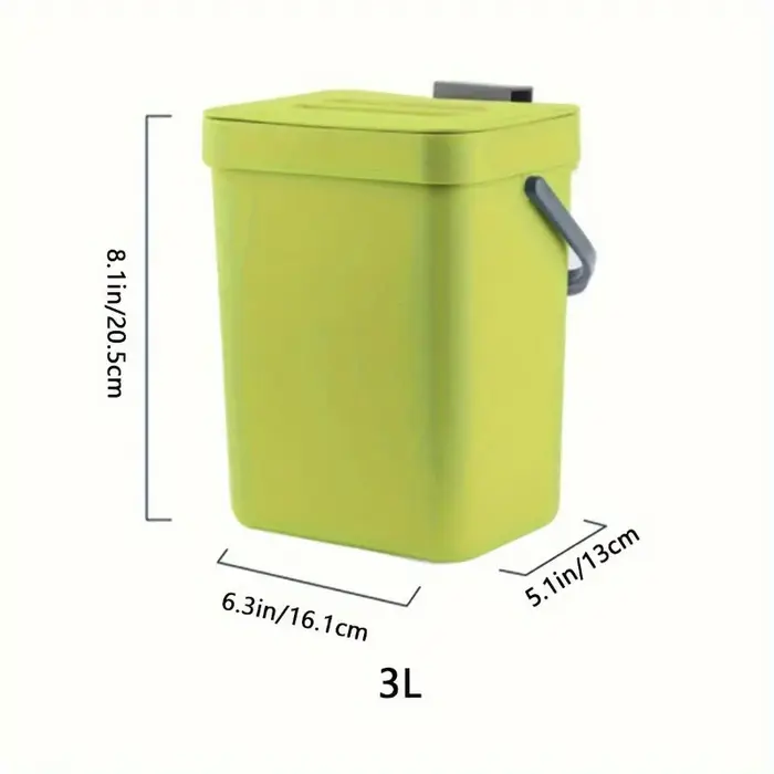 Poubelle peu encombrante à fermeture silencieuse-3/5L, poubelle scellée écologique pour la cuisine e