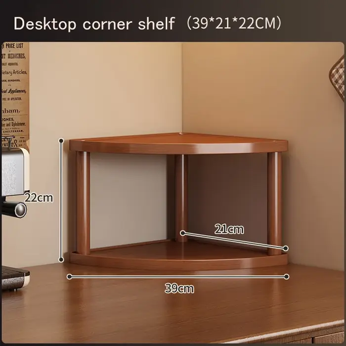 Étagère de rangement en bois pour la cuisine, organisateur de bureau en rotin, présentoir, étagère à