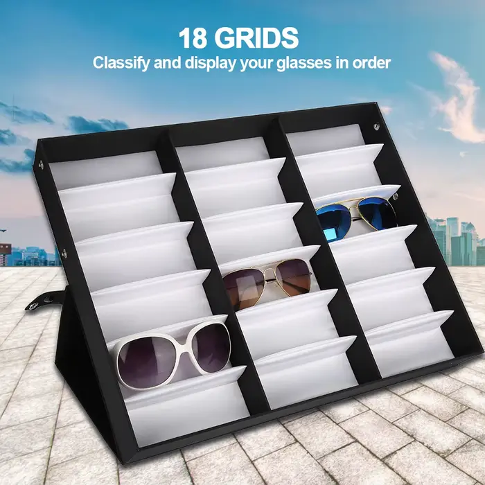 Organisateur de lunettes 18 grilles vitrine