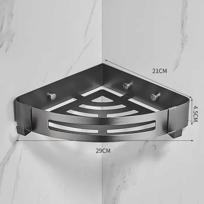 VGX – étagère de salle de bain, triangle de douche, support de rangement d'angle, étagères murales, 