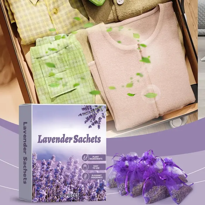 Sachets de lavande vides, 10 pièces, pochettes d'arôme de fleurs sèches, Sachets de parfum à impression florale pour dormir relaxant
