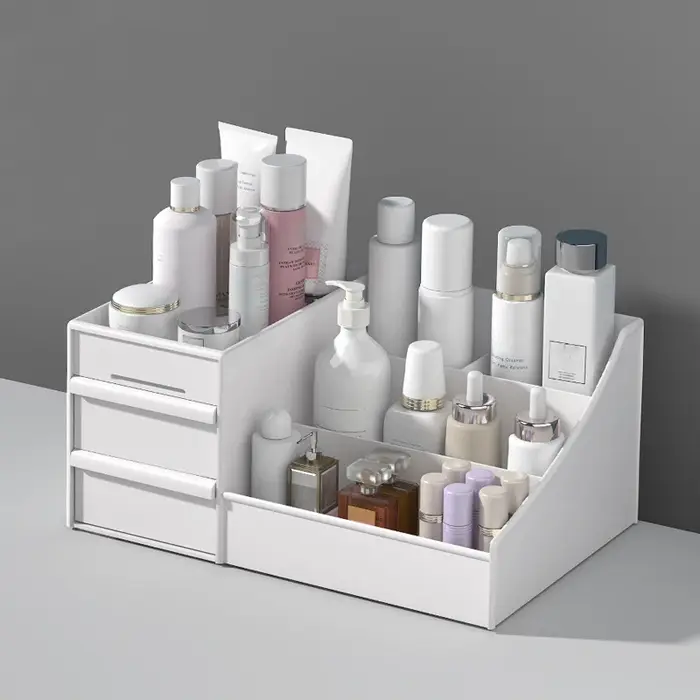 Nouvelle boîte de rangement de maquillage à tiroirs, étagère en plastique pour dortoir, cosmétiques,
