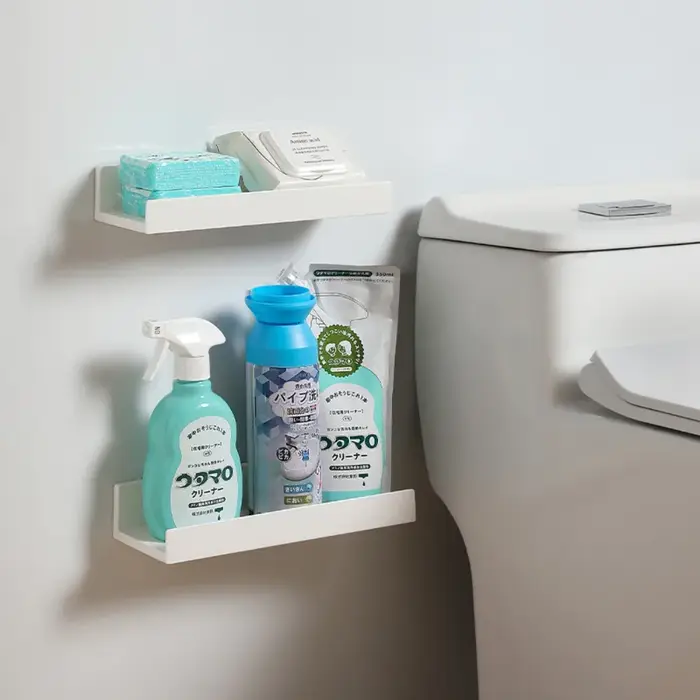 Étagère murale flottante blanche sans perçage