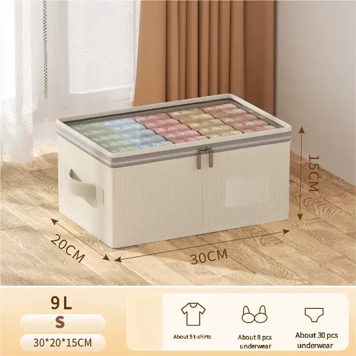Boîte de rangement pour vêtements de grande capacité, bac de rangement pliable pour doudoune, couett