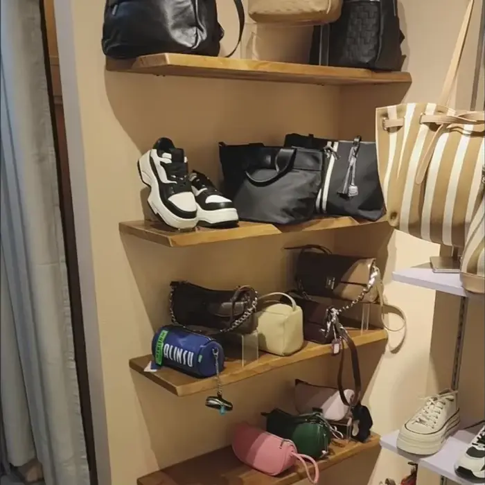 Étagère flottante en bois massif - Planche murale de présentation et de rangement pour salon/bureau