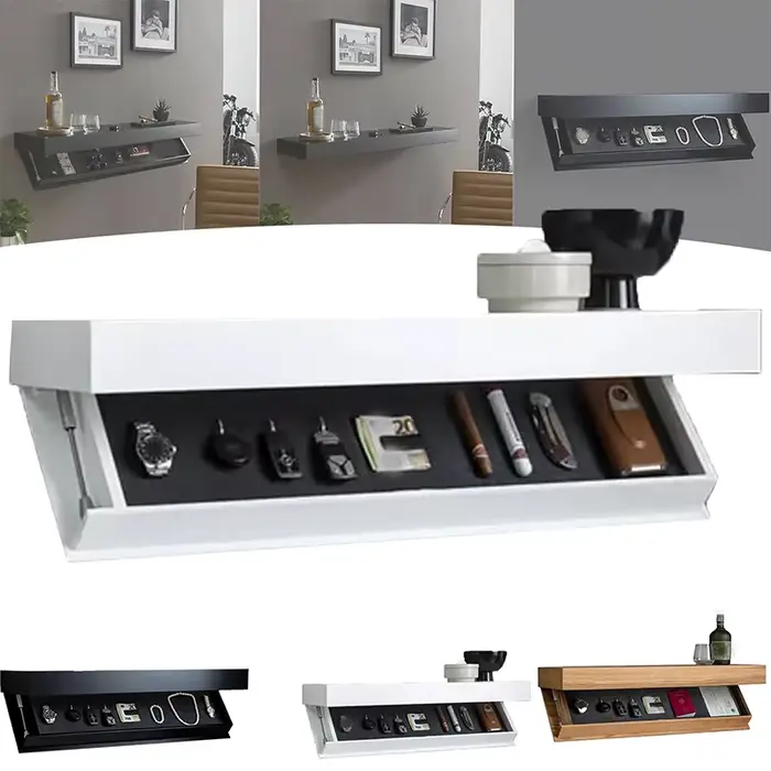 Étagère design avec compartiment secret