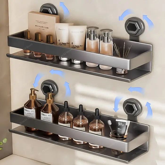 Étagère de rangement à ventouse de douche