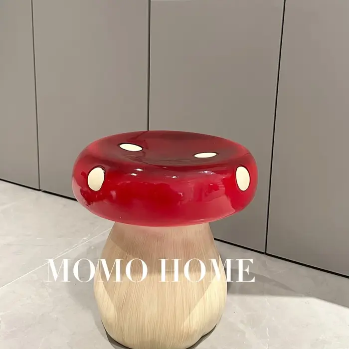 Banc à chaussures en forme de champignon, tabouret d'entrée pour salon, petit pouf, table basse, rep
