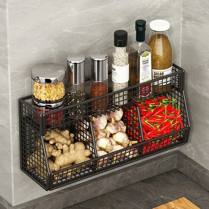 Panier de rangement mural pour cuisine
