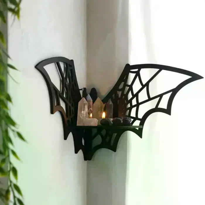 Étagères d'angle en bois pour chauve-souris