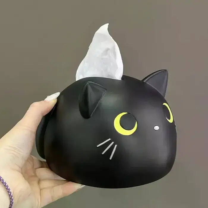Boîte à mouchoirs en forme de chat mignon