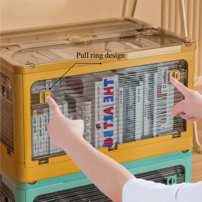 Boîte de rangement pliable avec roulettes, organisateur de placard, durable, facile à assembler, pour livres, jouets, rangement domestique, camping, voyage