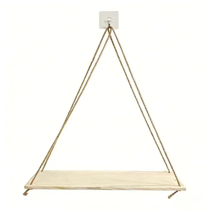 Étagère murale suspendue en macramé, style bohème, étagères flottantes pour plantes, livres, décorat