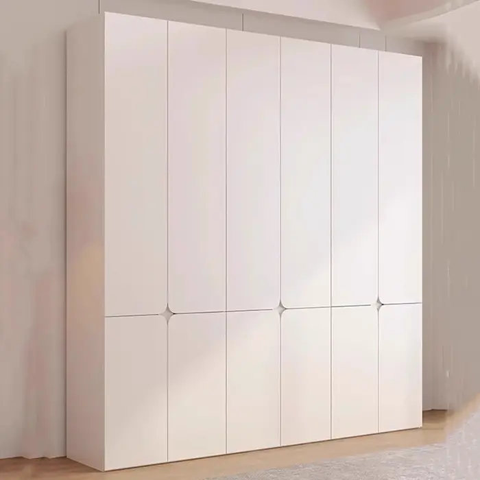 Armoire en bois massif rangement enfant chambre blanc