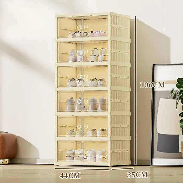 Armoires à chaussures pliantes, étagère à chaussures transparente, organisateur de rangement de chau