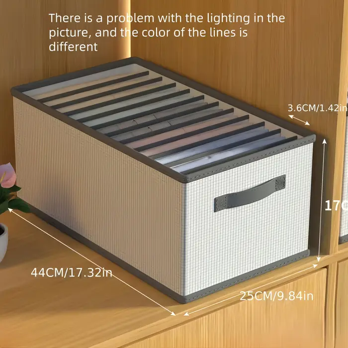 Organisateur de tiroir pliable en tissu avec poignées, boîte de rangement multi-compartiments pour v