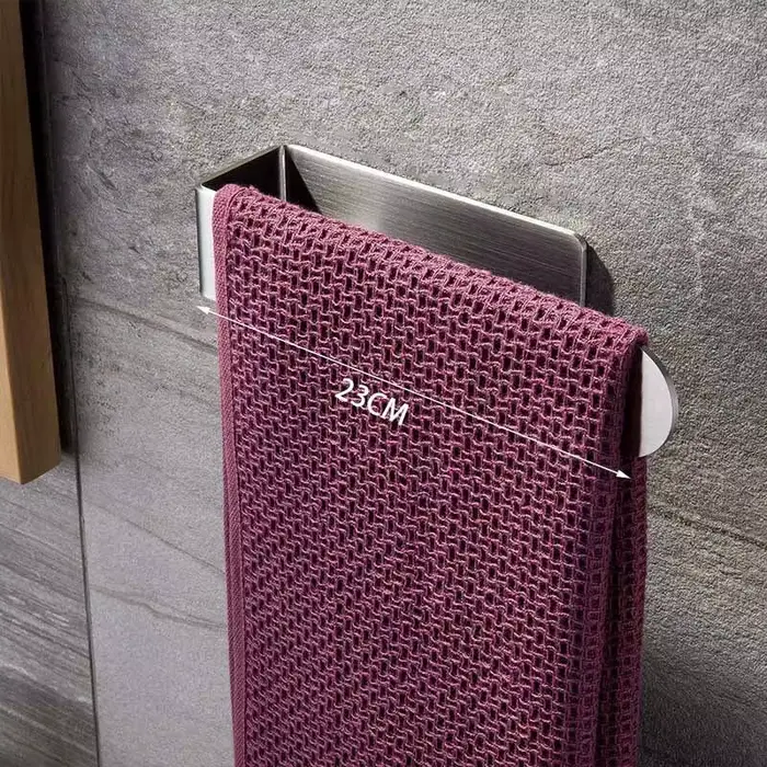 Porte-serviettes Non perforé, porte-serviettes auto-adhésif pour salle de bain, cuisine, articles mé
