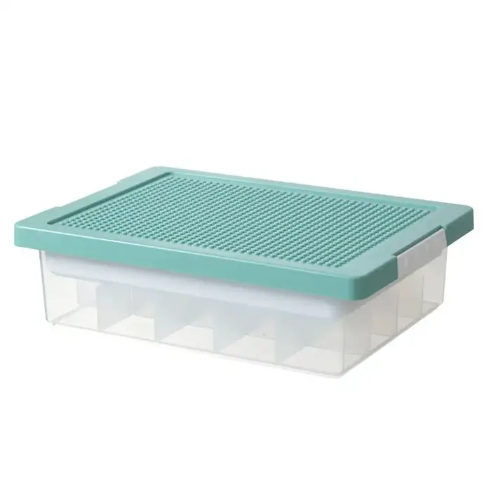 Boîte de rangement avec couvercle, bac de rangement pour Lego, capacité transparente, boîtes de nuit