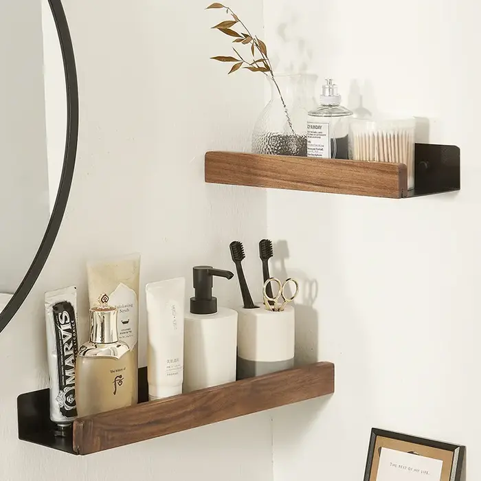 Étagère de salle de bain sans perceuse