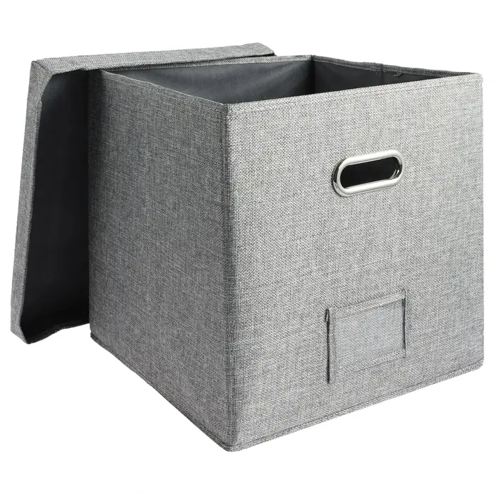 Bac de rangement pliable pour disques vinyles, boîte de rangement pour Albums empilables avec couver