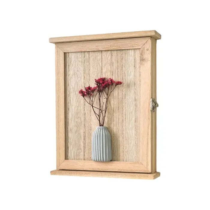 Boîte de rangement murale en bois pour clés