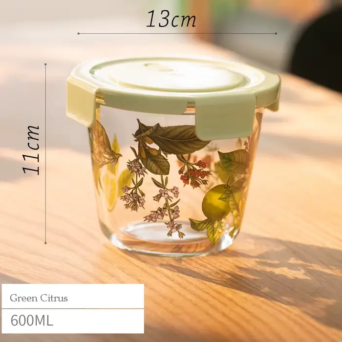Boîte de conservation des aliments, fleurs Vintage françaises, boîte scellée résistante à la chaleur